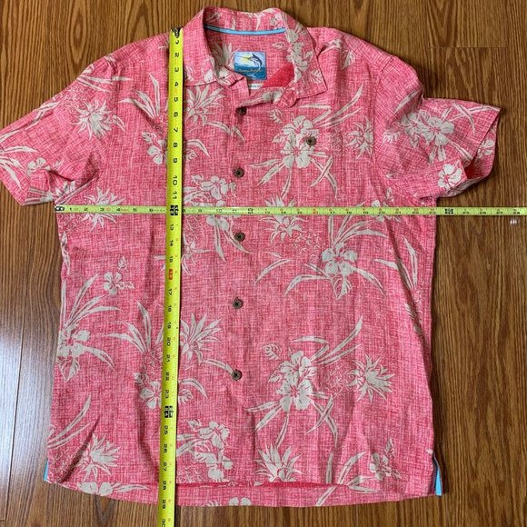Tommy Bahama Men’s Medium 100% Linen Reverse Print Hawaiian Shirt - Picture 7 of 7
